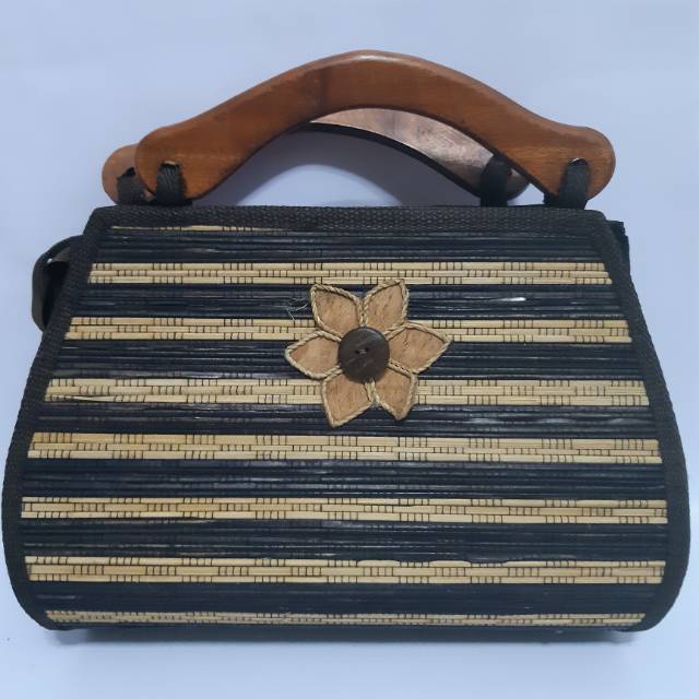 Tas pesta/tas kayu/rotan/handmade/tas tangan/fashion wanita murah
