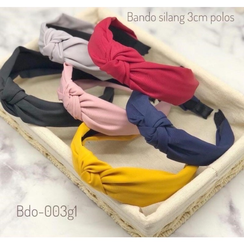 Bandana Aksesoris Rambut Anak Remaja Bando Korea Luna Mutiara / Silang Polos / Vrey Kepang Silang Bando Super Cantik CBKS LC