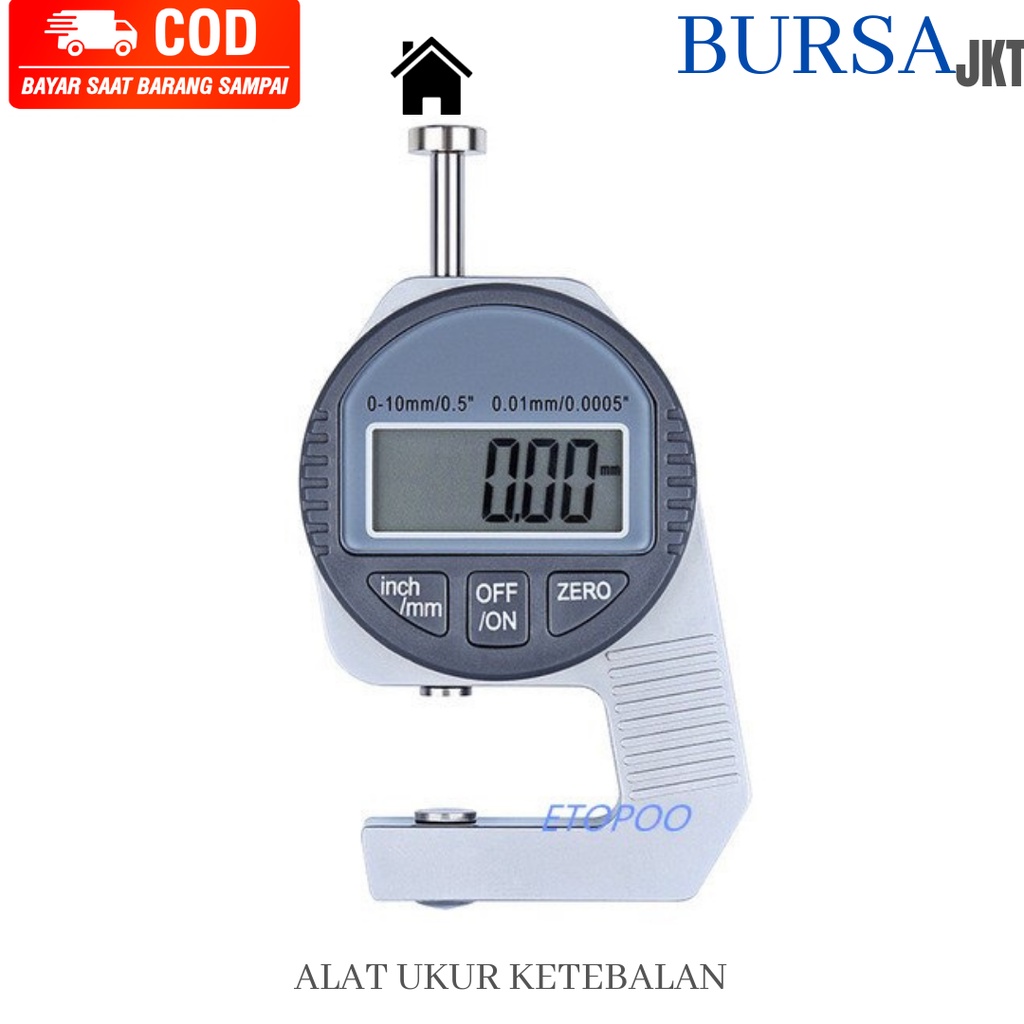 THICKNESS GAUGE DIGITAL Alat Ukur Ketebalan Logam Plastik Kertas besi stainless PLAT TEMBAGA