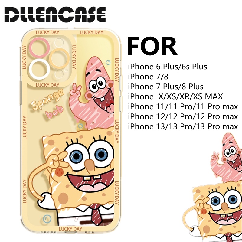 Dllencase Casing Soft Case TPU Motif Kartun Untuk For iPhone 14 13 Pro Max / 6 + / 6s + / 7 / 7 + / 8 / 8 + / X / XS / XR / XS Max / 11 / 12 / 13 / A2 Pro / Max