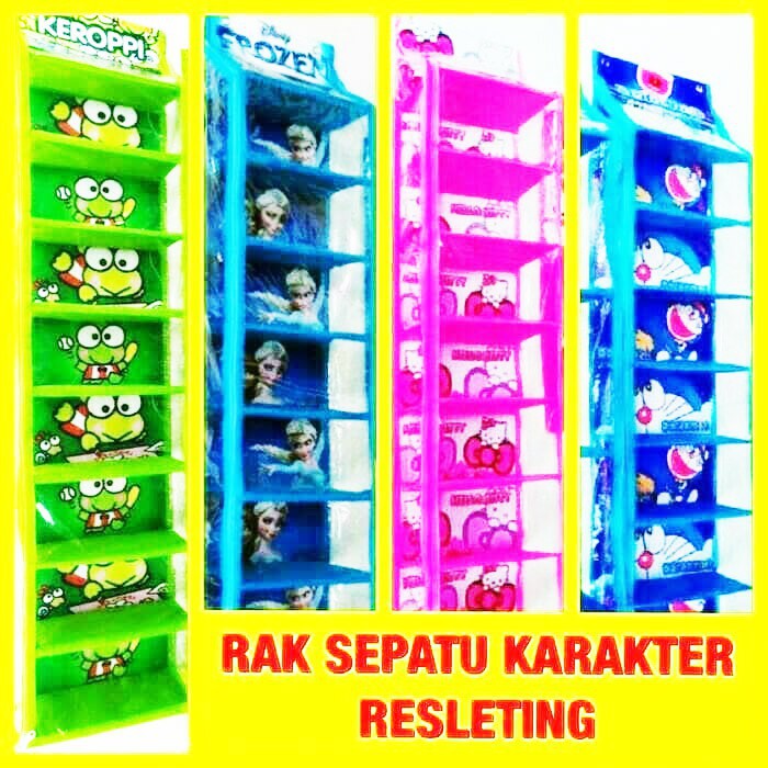 Rak Sepatu Gantung KARAKTER /  Organizer Sepatu Susun / Rak Portable