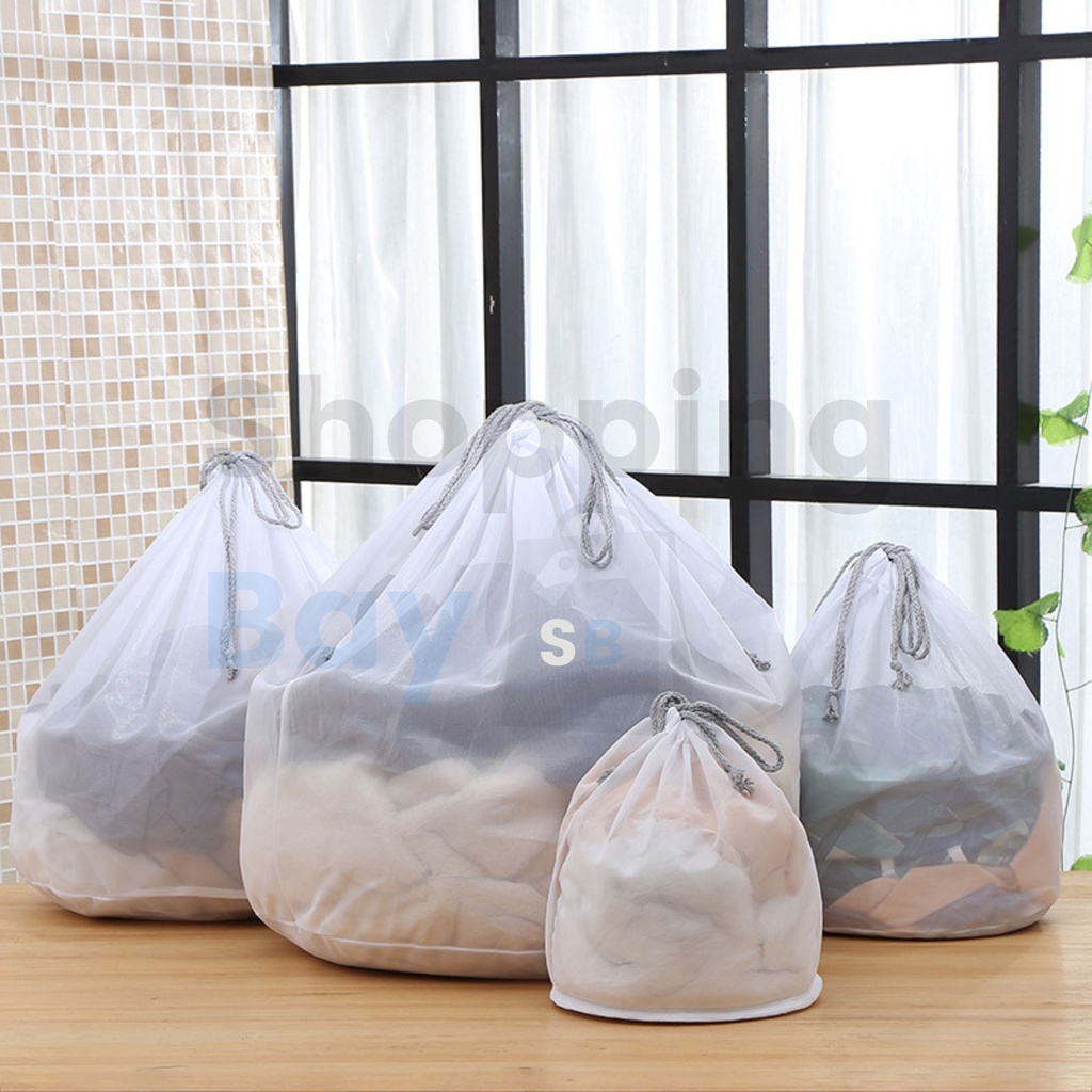 Laundry Bag Serut Laundry Net Serut Kantong Jaring Bra Jaring Serut