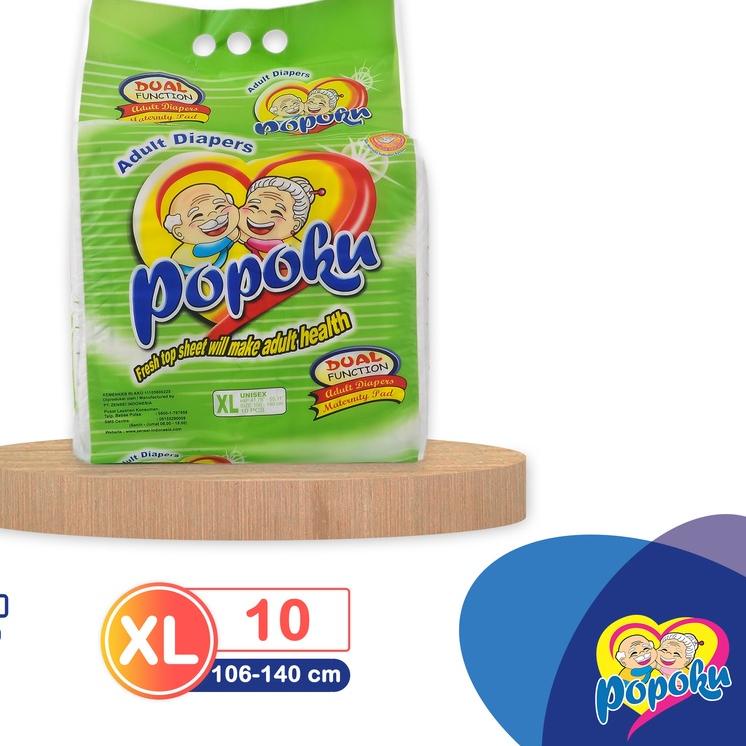✻ POPOKU Popok Dewasa Tipe Perekat (POPOKU Adult) size XL isi 10pcs ♀