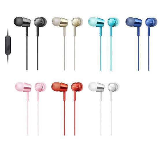 Sony Earphone In Ear MDR-EX155AP - MDR EX155AP - MDREX155AP - With Mic Garansi Resmi Sony 1 Tahun