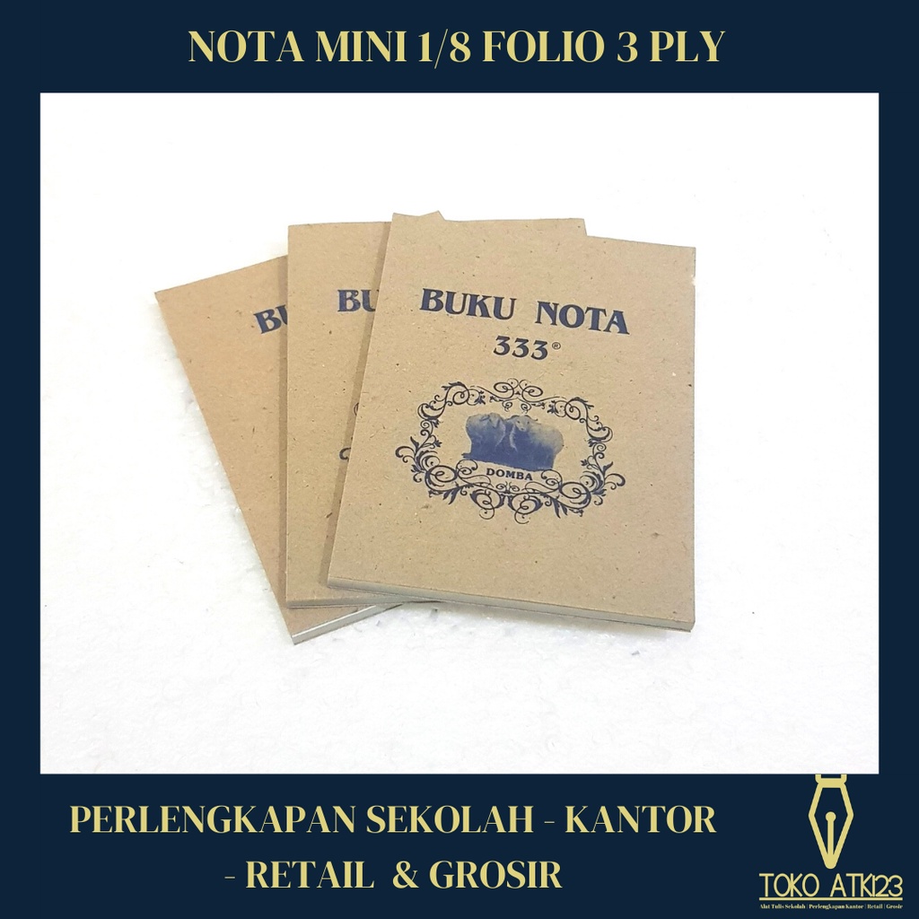 Nota Mini 2 Ply Merk 333 / Rankap 2 / Putih Putih