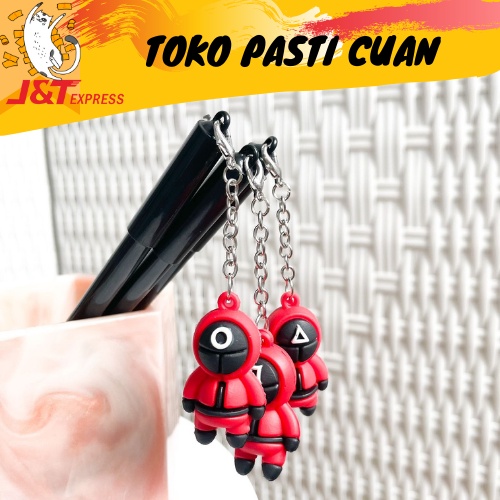 

pulpen lucu gantungan squid game pen unik fancy bolpen imut ATK alat tulis kantor bisa COD tinta hitam Termurah
