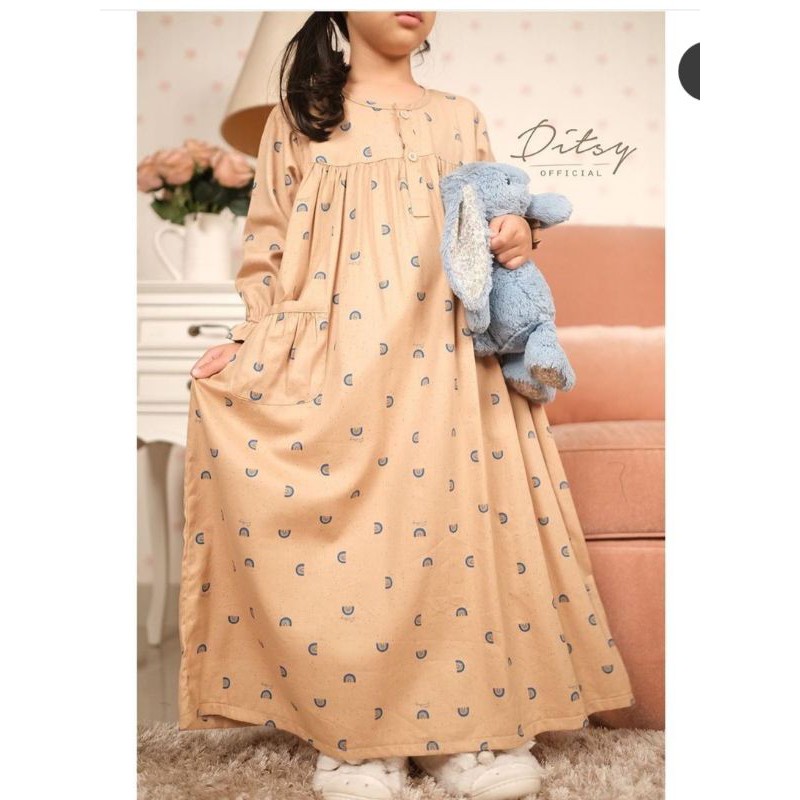 little ditsy rainbow beige