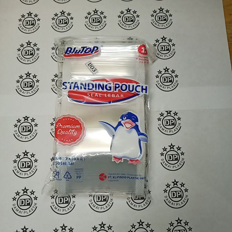 STANDING POUCH 9x15 CM STP SEAL LEBAR BERDIRI PLASTIK KLIP BUMBU Tepung Beras SNACK Ziplock Blutop