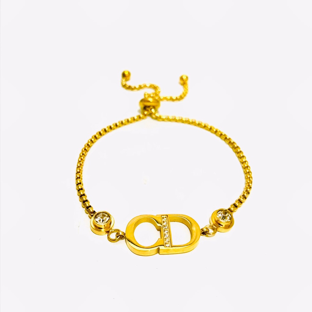 Gelang Serut Titanium Wanita Lapis Emas GST-42-30-AMK