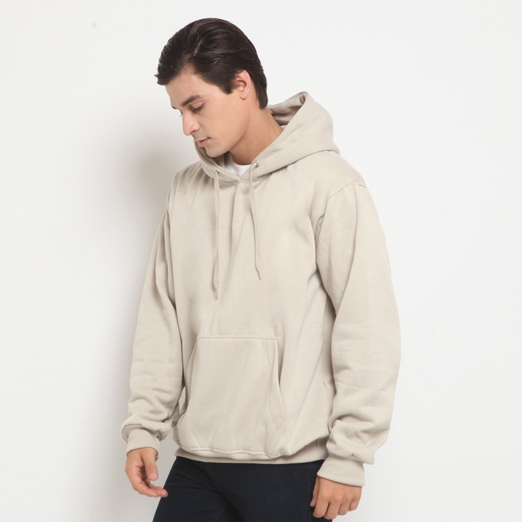 Hoodie Wanita Oversize Sweater Polos Wanita Pria Unisex Beige Cream Khaki Jumper Ukuran M L XL XXL XXXL Jumbo Dan Big Size Lina Muslim Gallery-2
