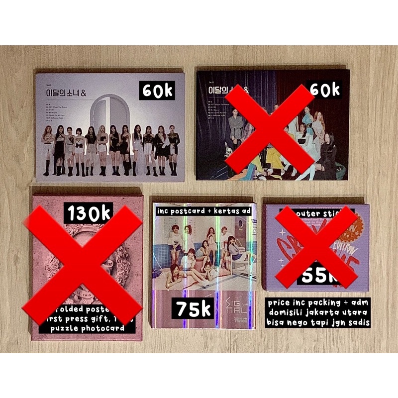 [BOLEH NEGO] ALBUM ONLY LOONA & VERSI A B, BLACKPINK KTL PINK FIRST PRESS, TWICE SIGNAL PINK, ITZY C