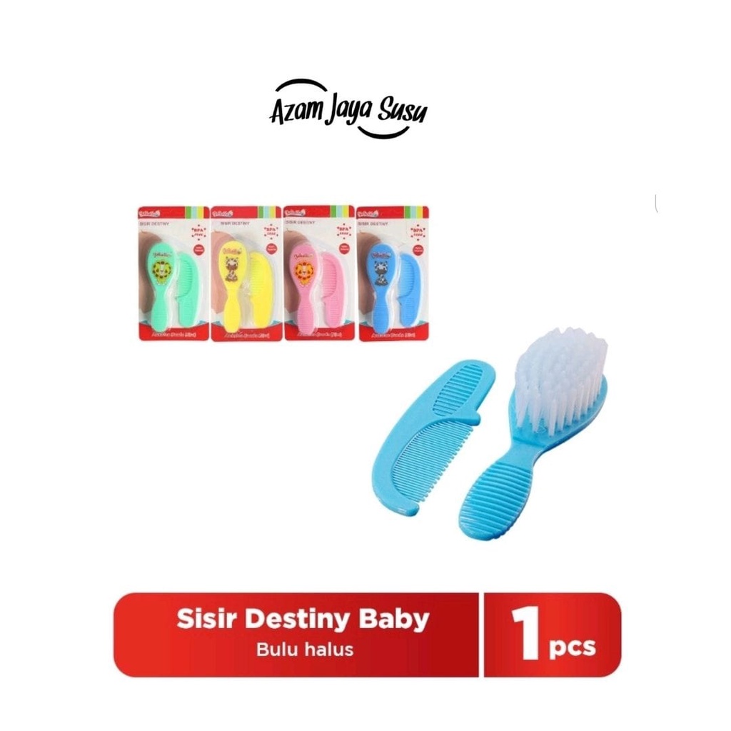 Sisir 2 in 1 Reliable Destiny Bulu nylon Bayi Azzam Jaya Susu