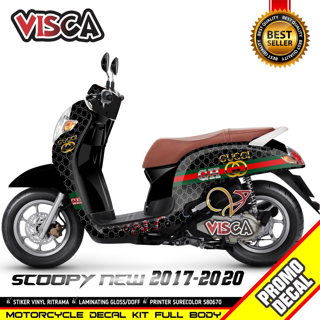 Decal Full Body Scoopy Stiker Motor Matic scoopy 2017 2018 2019 Decal Scoopy Stiker Scoopy Full Body