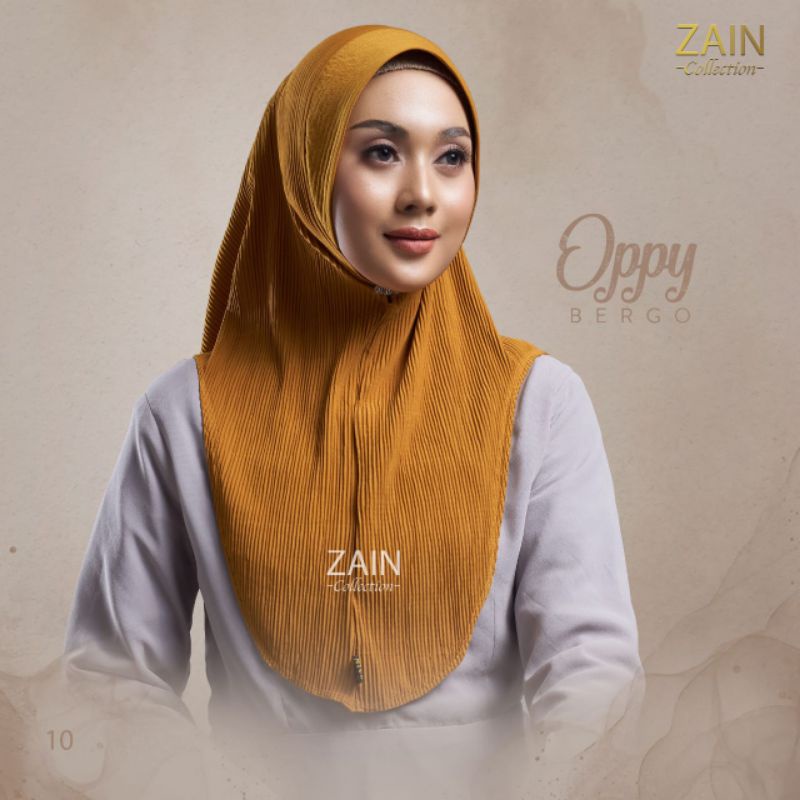 Jilbab Instan Hijab Bergo Instan OPPY oval Plisket Ori ZAIN