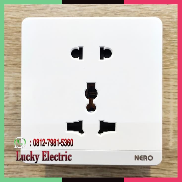 Stop Kontak Internasional Nero Decora White