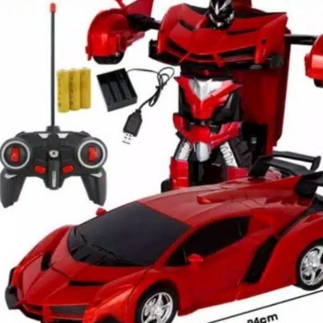 RC Mainan Mobil transformer autobots lamborgini berubah