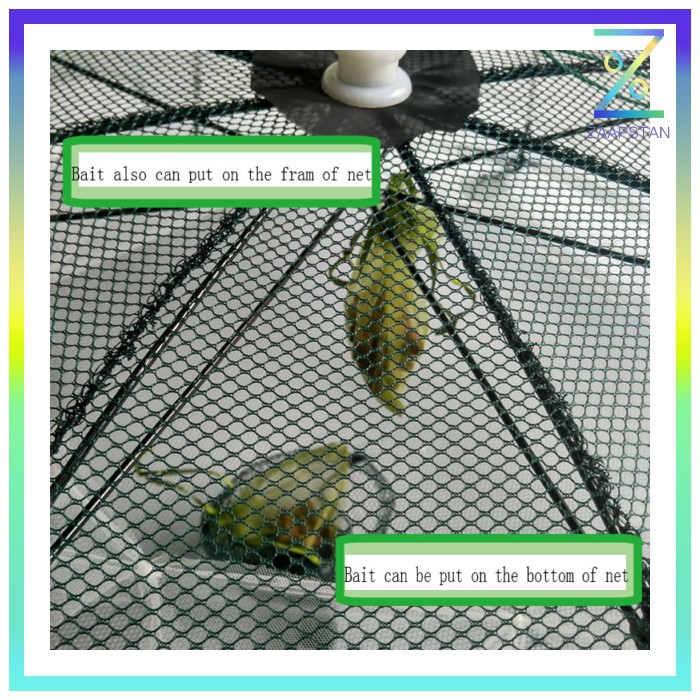 Jaring Pancing Ikan Hexagonal 6 Hole Fishing Net Trap Cage - H14572