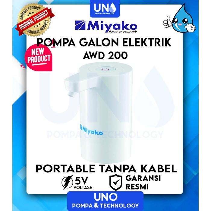 MIYAKO Pompa Galon Elektrik Otomatis Automatic Water Dispenser AWD-200 / AWD 200 / AWD200