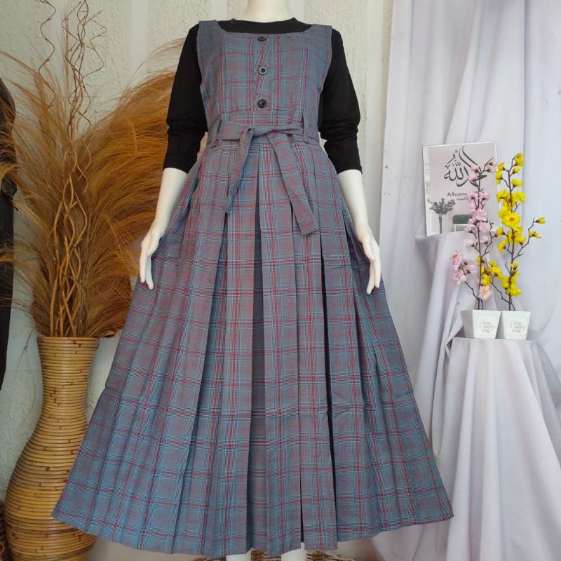 GAMIS OVERALL PREMIUM SET KAOS TERBARU/ GAMIS BUTIQUE TERLARIS