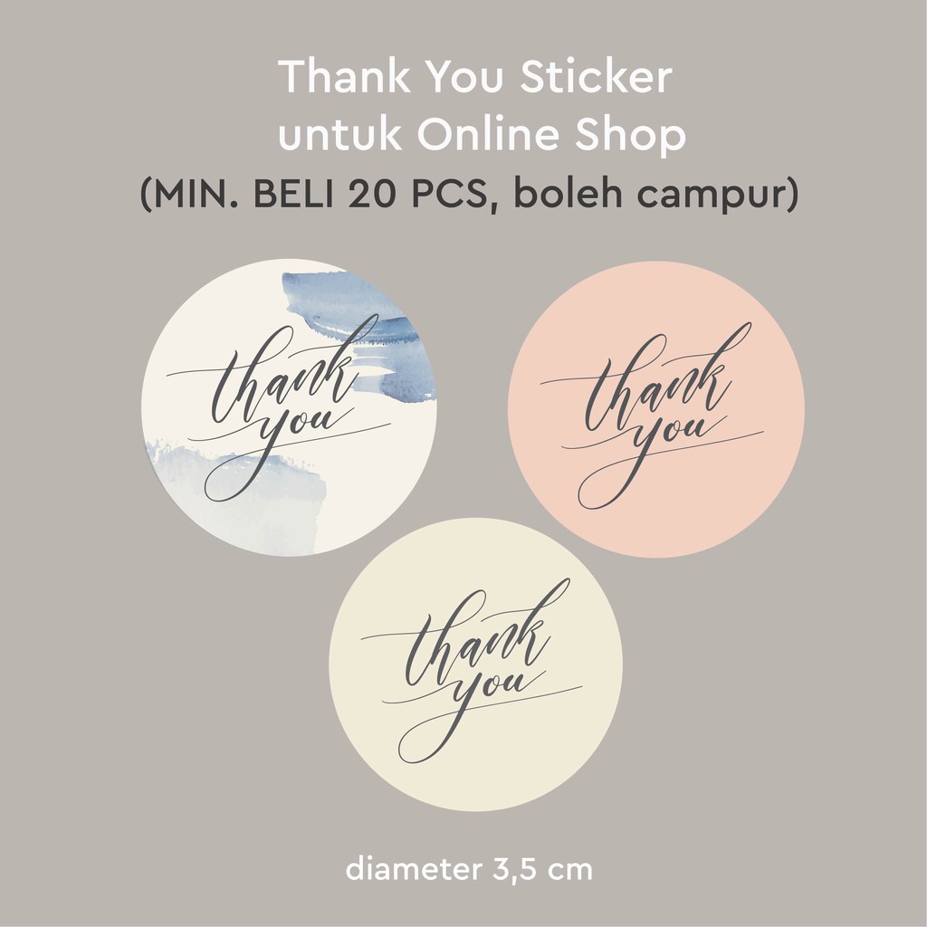 

Thank You Sticker Olshop/Diam 3,5cm [MIN. 20PCS]
