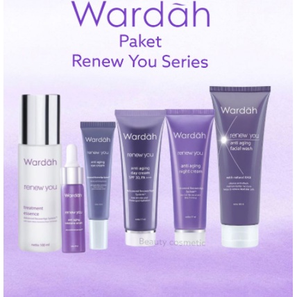 Wardah Renew You Paket Anti Aging B ( 5 ITEM - F/W - D/N 15 - SERUM - PURE 50 )