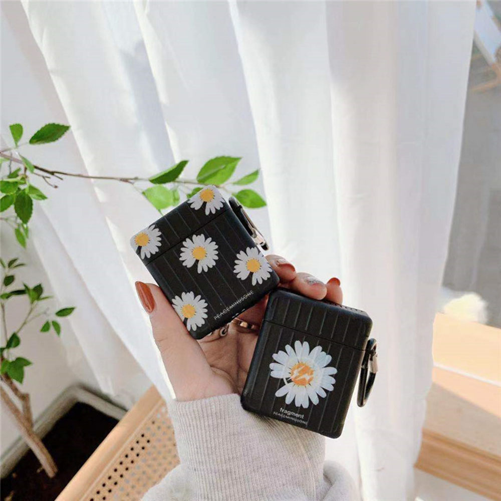 【TERSEDIA &amp; COD】Casing Silikon Gaya Korea Motif Bunga Daisy Untuk Simpan Earphone Wireless Bluetooth Apple Airpods 12