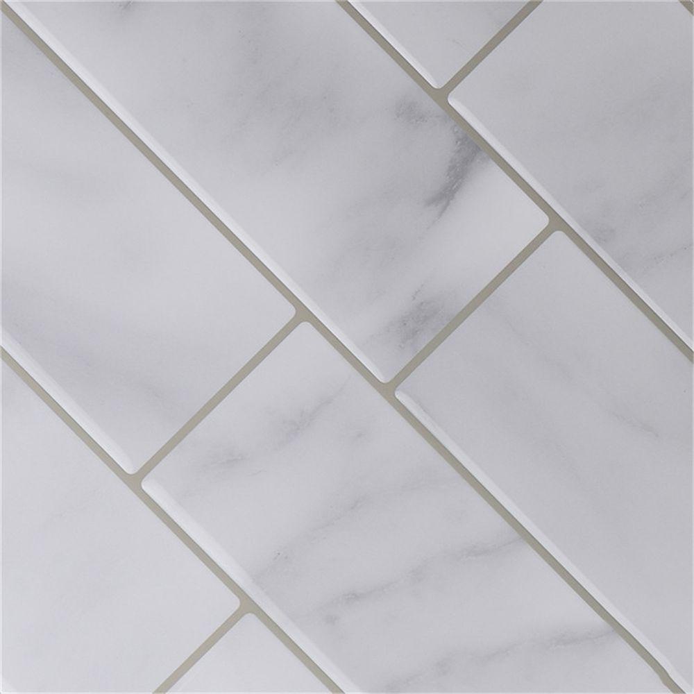Solighter Stiker Dinding DIY Dekorasi Rumah Bata Abu 3D Self Adhesive Decal