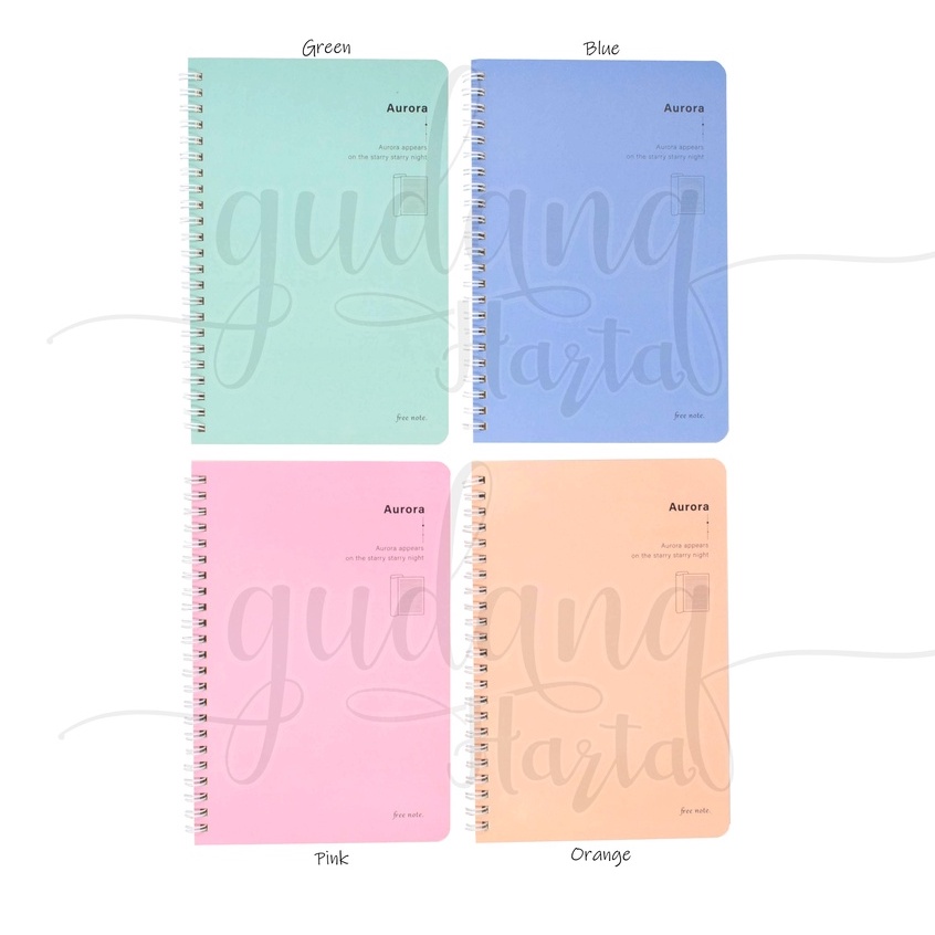 

GCC Notebook A5 Spiral Aurora Pastel Buku Motif Polos Green GCC 308846