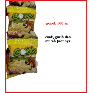 Gopek 500 an Snack Crackers Rasa Ayam BBQ Murah 1 renceng 10 pcs