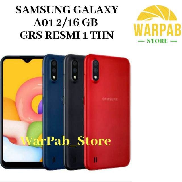 HP SAMSUNG GALAXY A01 2/16 GB - A 01 RAM 2GB INTERNAL 16GB - GARANSI RESMI SEIN