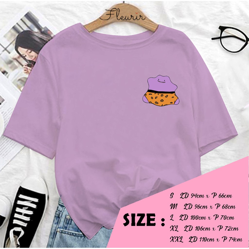 FLEURIR - KAOS DITTO LOGO WANITA DEWASA LENGAN PENDEK UNISEX OVERSIZE JUMBO