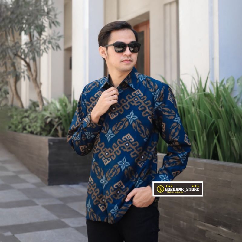 BAJU BATIK PRIA LENGAN PANJANG MODERN KEMEJA BATIK PRIA TRADISIONAL ARTIS ORI BATIK RL JAYA BATIK PEKALONGAN SIZE M.L.XL.XXL NO FURING citra busana solo