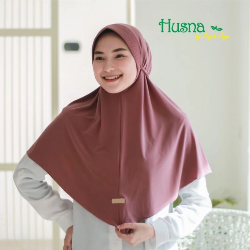 Hijab Jilbab Kerudung Bergo Ropel Instan Tali Kepang - Original Husna