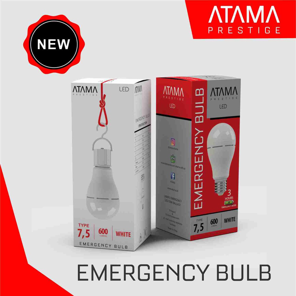 Lampu LED BULB Emergency ATAMA Prestige Tipe 7.5