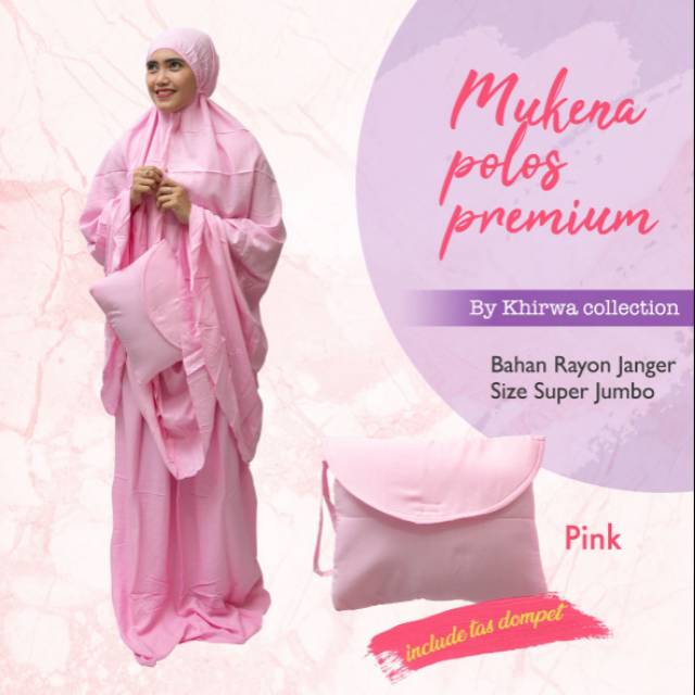 Mukena Polos | Mukena Bali Polos | Mukena Premium | Grosir Mukena Polos | Mukena Polos Pink