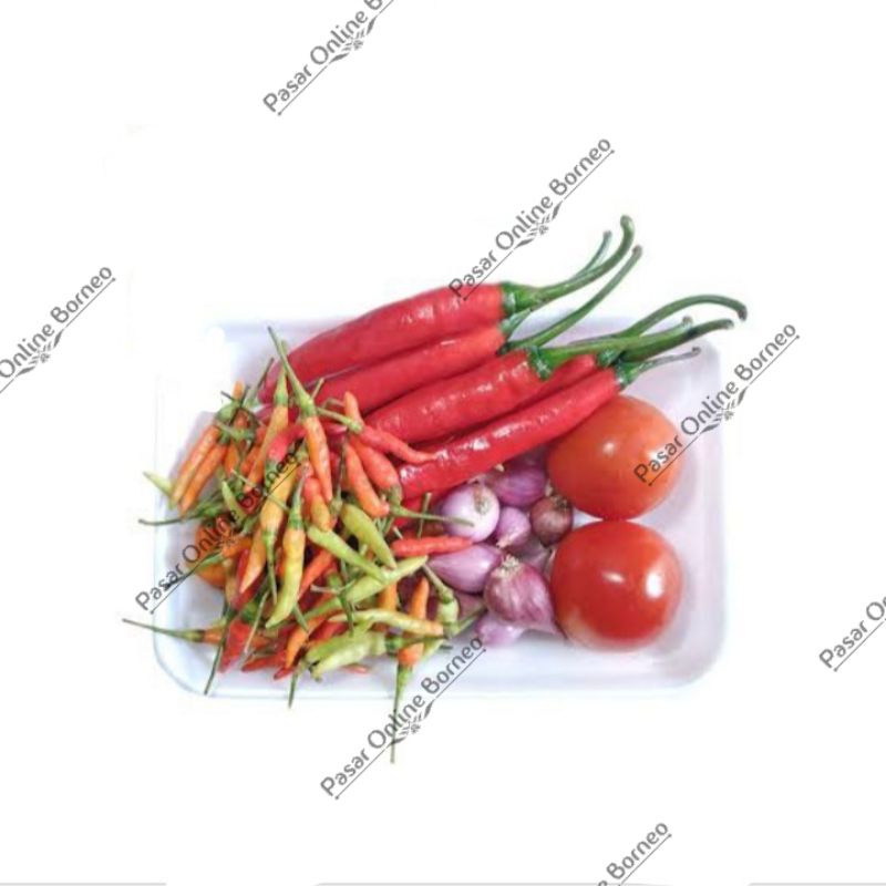 Paket Sayur Tomat Cabe Sambal Terasi Per Pack