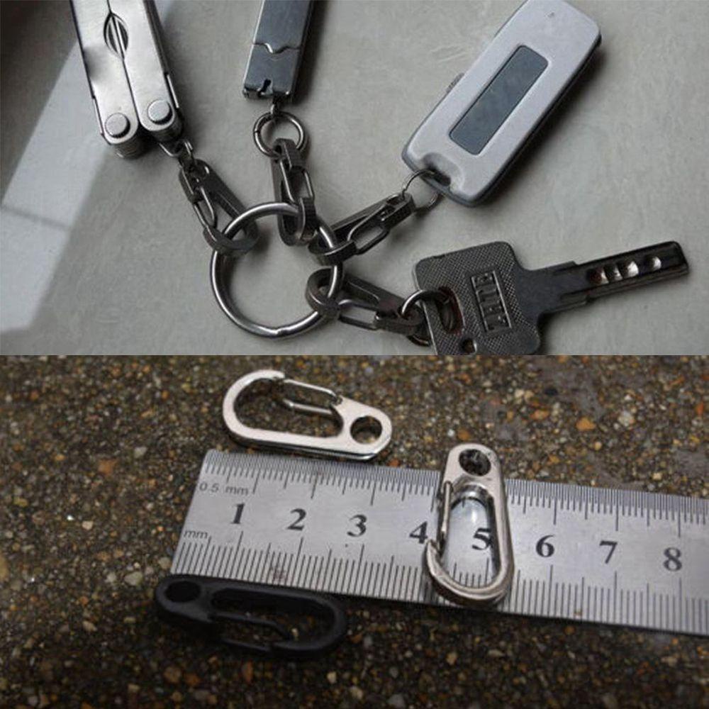 Nanas 2/4pcs D Carabiner MIni Aluminium Alloy Kait Luar Ruangan Safety Travel Tools Camping Keyring