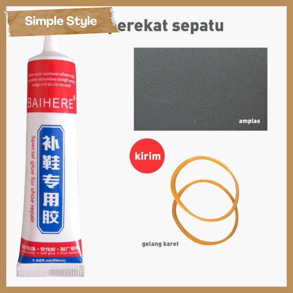 Lem Sepatu  Lem Perbaikan Sepatu Kuat Tahan Air 50ml
