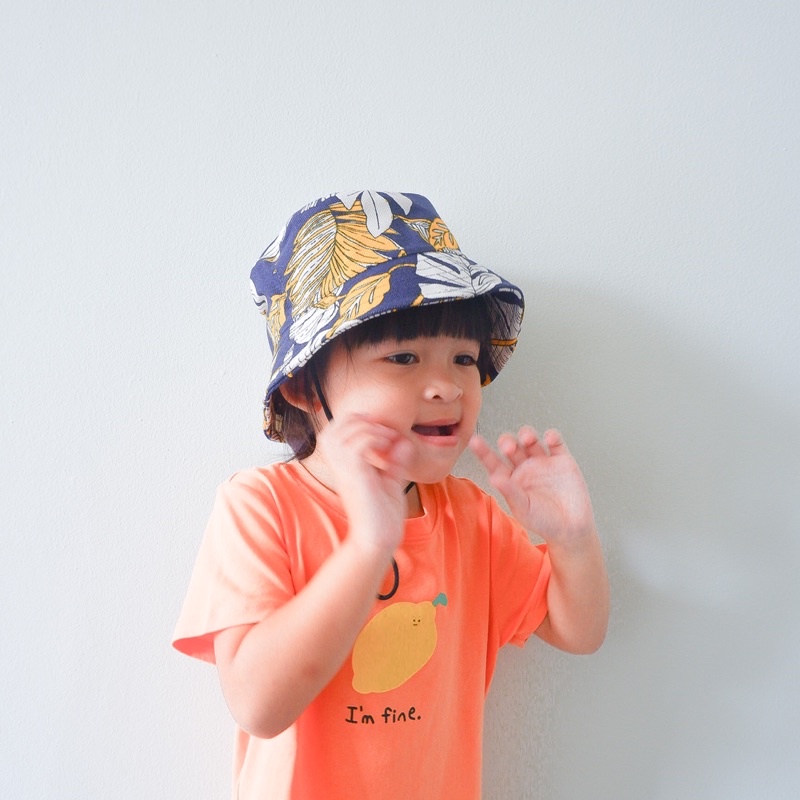 Bucket Hat Anak Laki Laki Perempuan Topi Rimba Dengan Tali Topi Piknik Anak Kupluk Anak Bayi Aksesoris Kepala Anak Laki Laki Perempuan-5