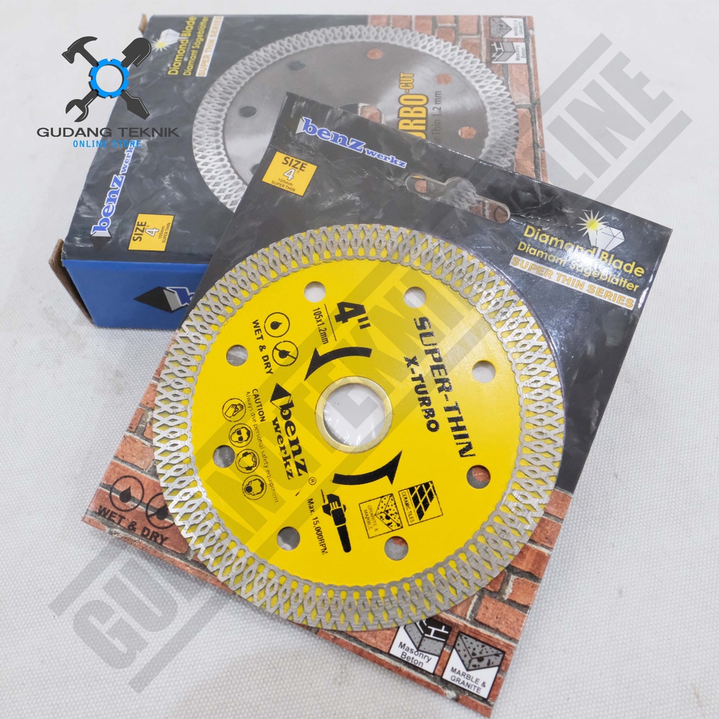 Diamond Wheel 4&quot; DBL0104 DBL0103 BENZ SUPERTHIN / Mata Pisau Gerinda Potong Keramik 4 Inch Granit Granite Turbo BENZ