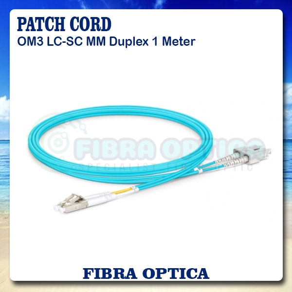 OM3 LC-SC Duplex 1m | Patch Cord OM3 LC-SC Duplex Multimode 1 Meter