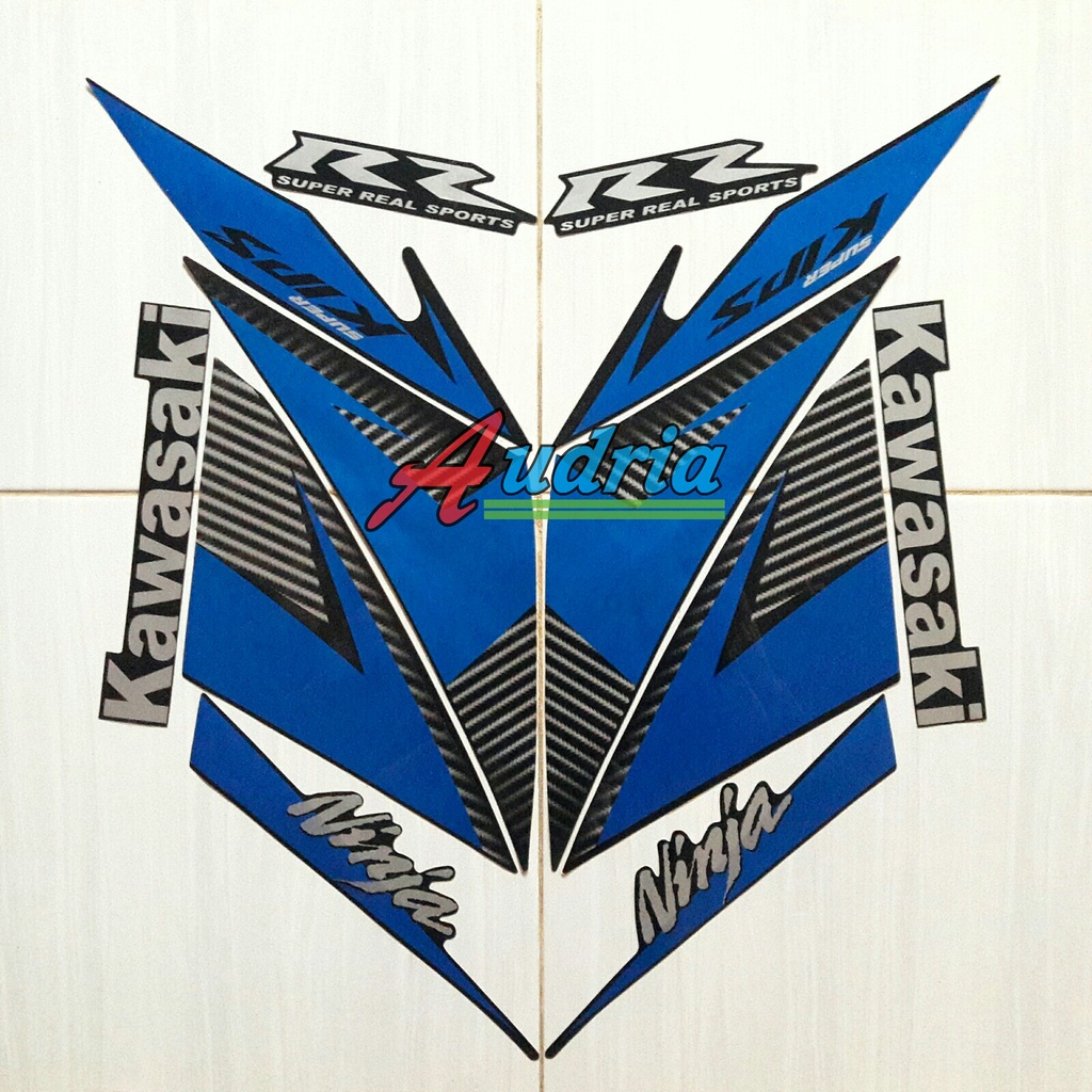 Striping Sticker Motor Ninja RR 150 2014 Biru