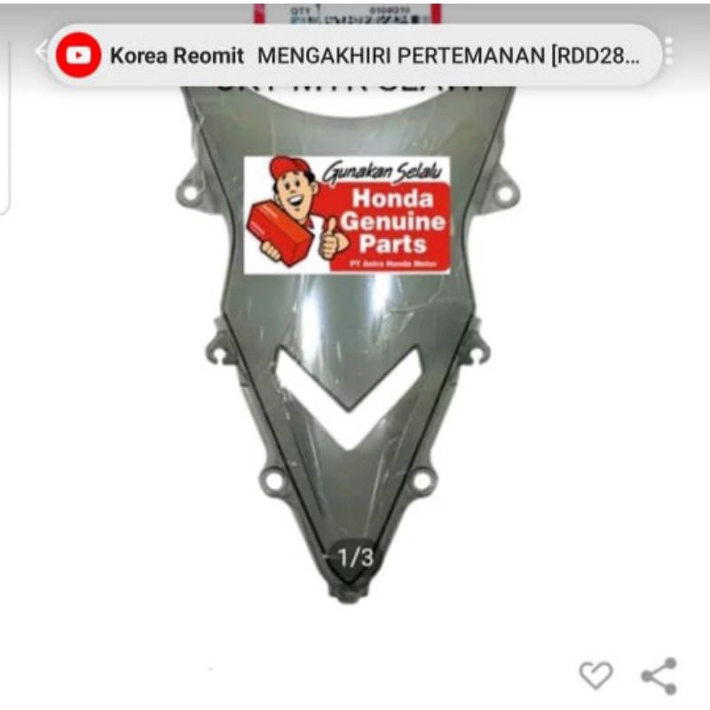 kaca visor depan cbr 150 K45G ori honda