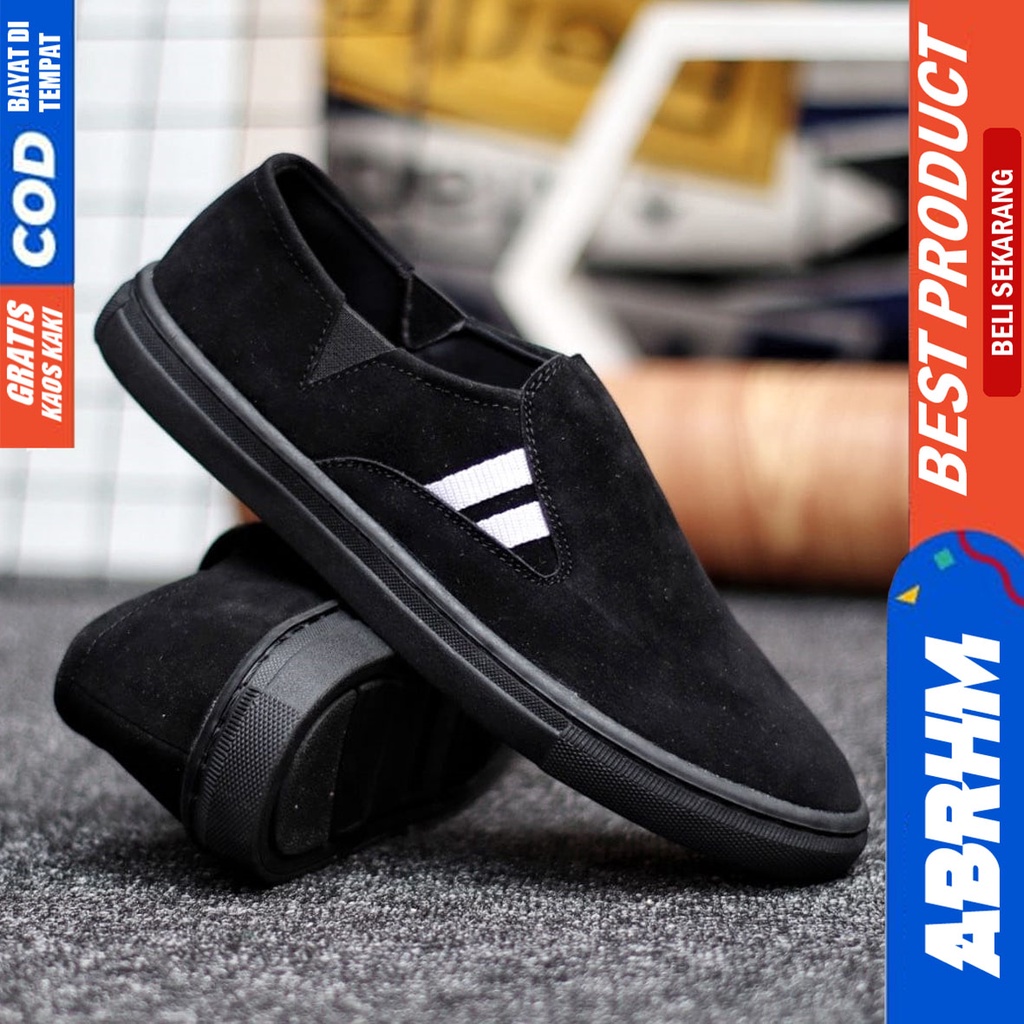 Abrhm Diskan - Sepatu Slip On Pria Casual