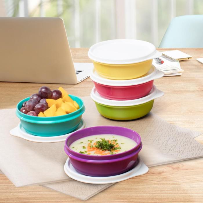 Alat Makan Bayi / Tempat Makan Tupperware Mpasi Anak Lunch Box Junior Bowl Satuan - Pink