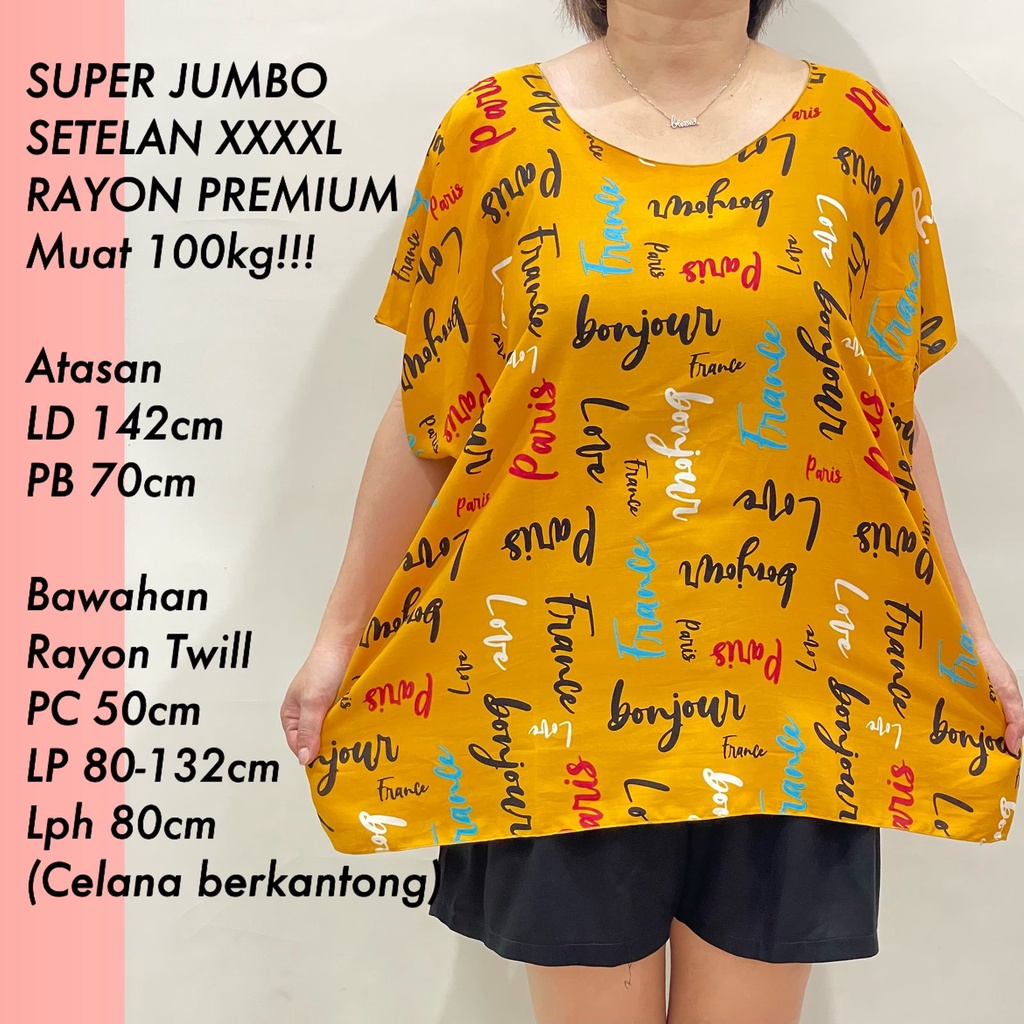 PAKET COMBO!!! SETELAN CELANA PENDEK SUPER JUMBO FIT TO 4XL MUAT DI ATAS 100kg!!!