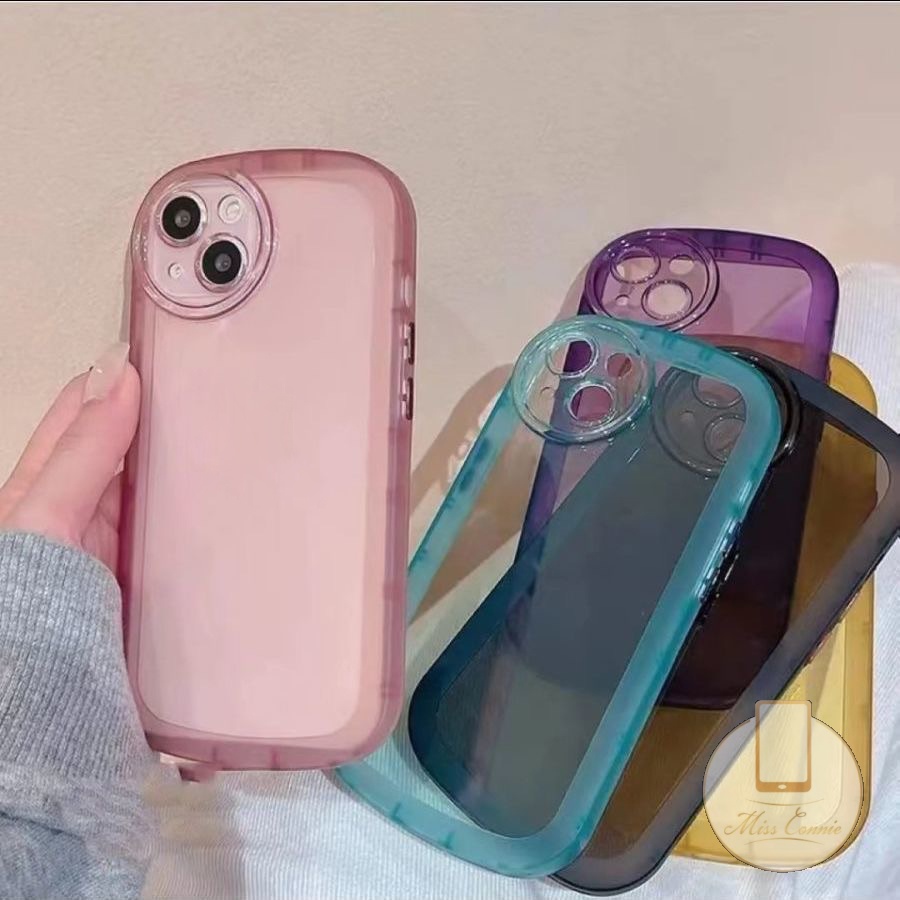 Case Pelindung Lensa Bentuk Oval Warna Macaron Untuk IPhone 11 12 Pro Max 13 Pro Max 11 Pro Max 6 6s 7 8 Plus XR XS Max X SE 2020