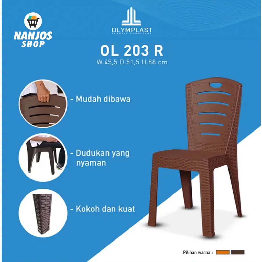 JNE Olymplast Kursi Sender / Kursi santai / Kursi Taman / Kursi OL 203