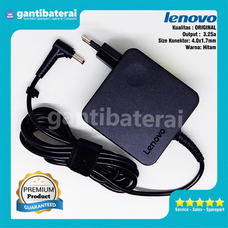 Adaptor Charger Lenovo Ideapad 100 100S 110 310 510 510S 710s yoga 710 510 3.25a 4.0x1.7mm