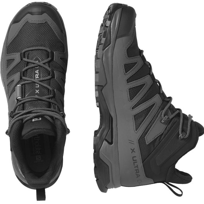 salomon mens x ultra 4 mid gtx wide - black